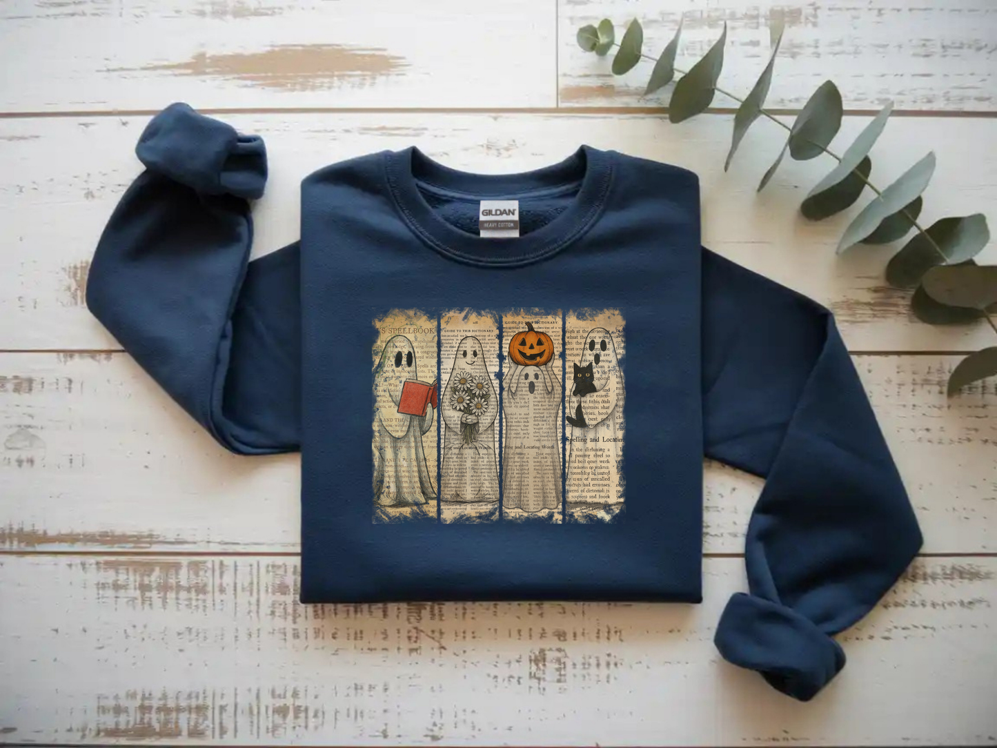Vintage Ghost Halloween Sweatshirt
