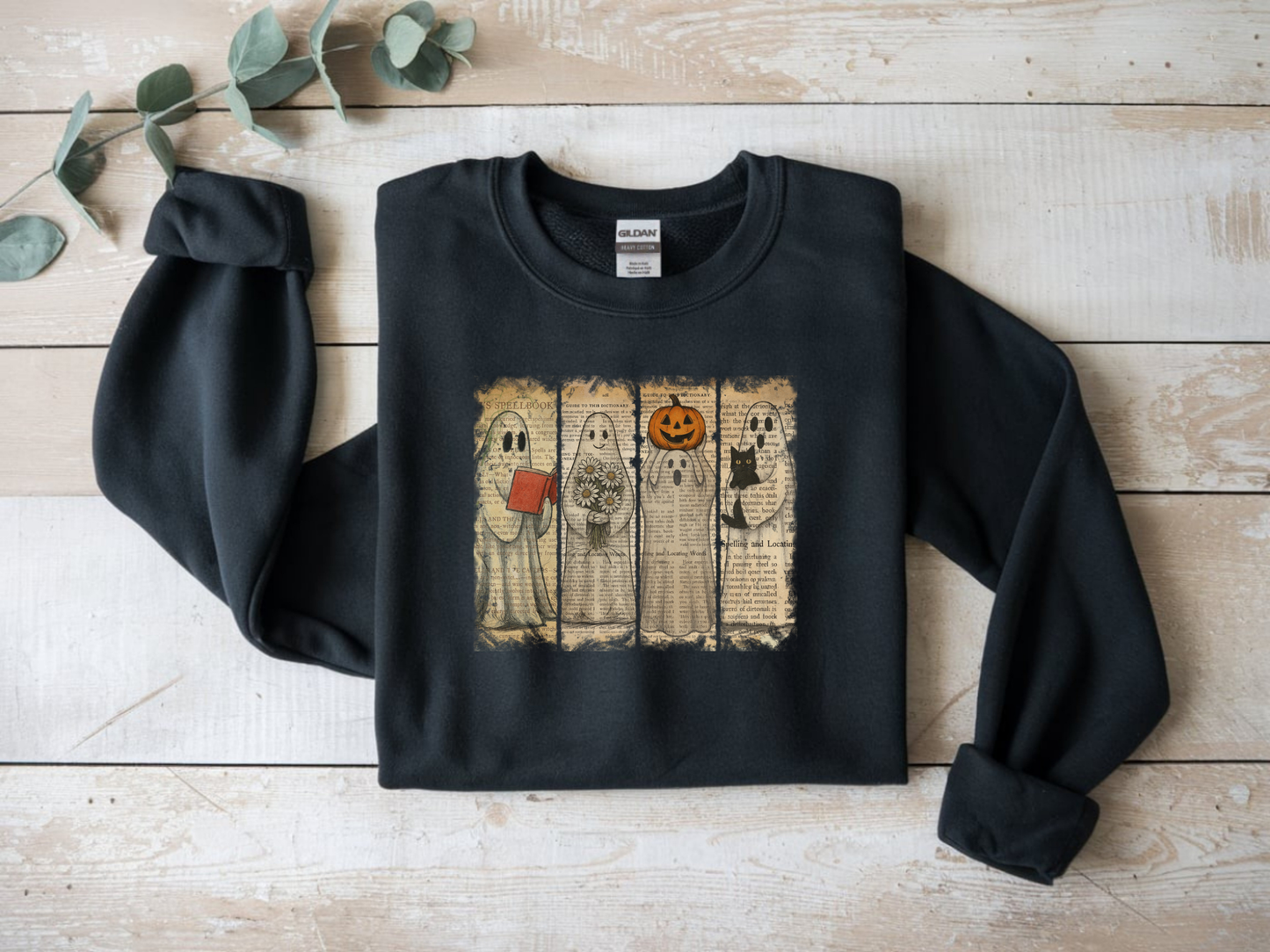 Vintage Ghost Halloween Sweatshirt