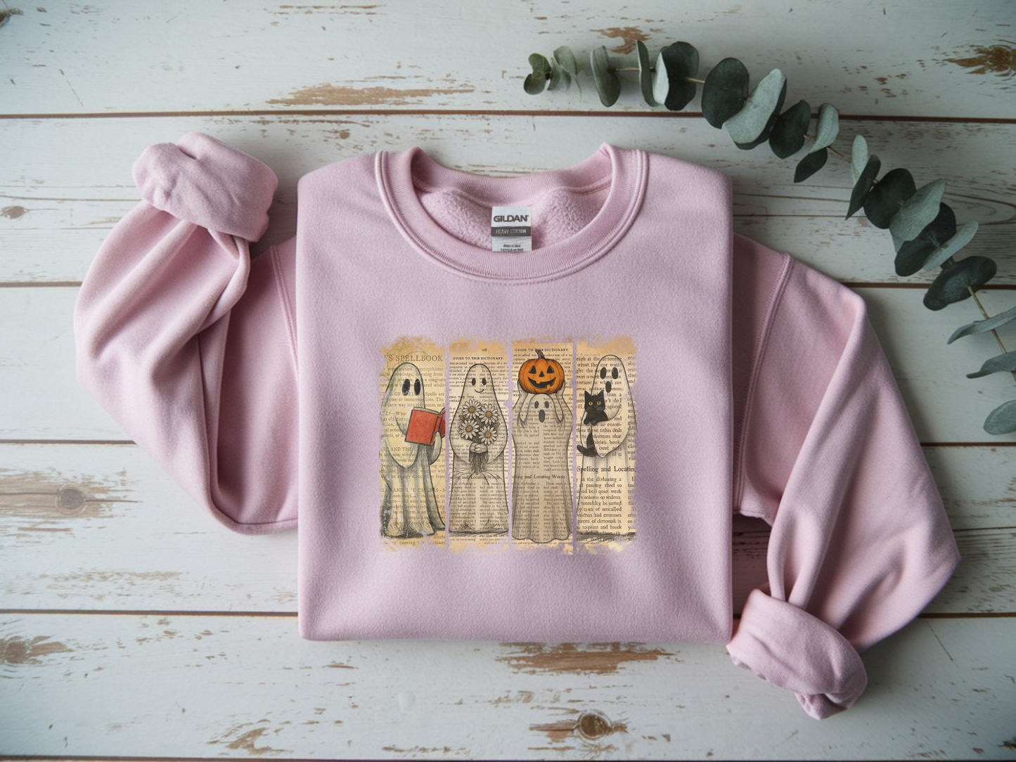 Vintage Ghost Halloween Sweatshirt