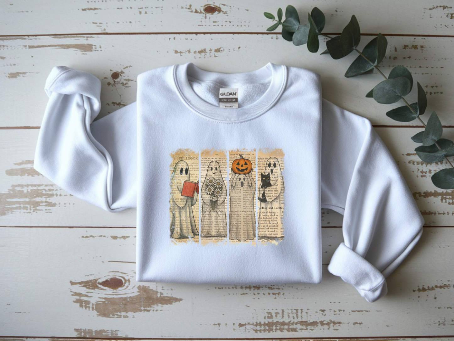 Vintage Ghost Halloween Sweatshirt
