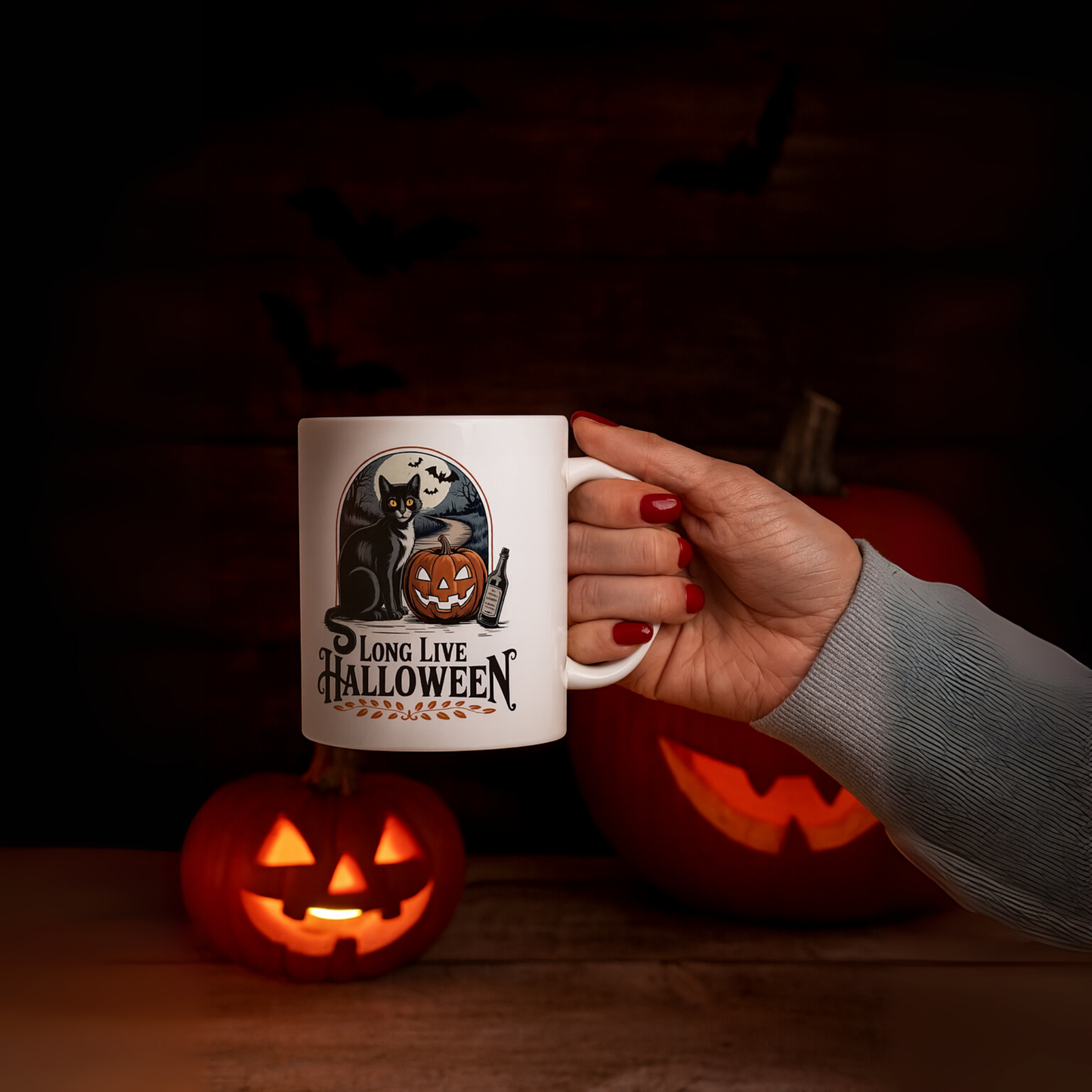 Halloween Cat Mug - 11oz&15oz