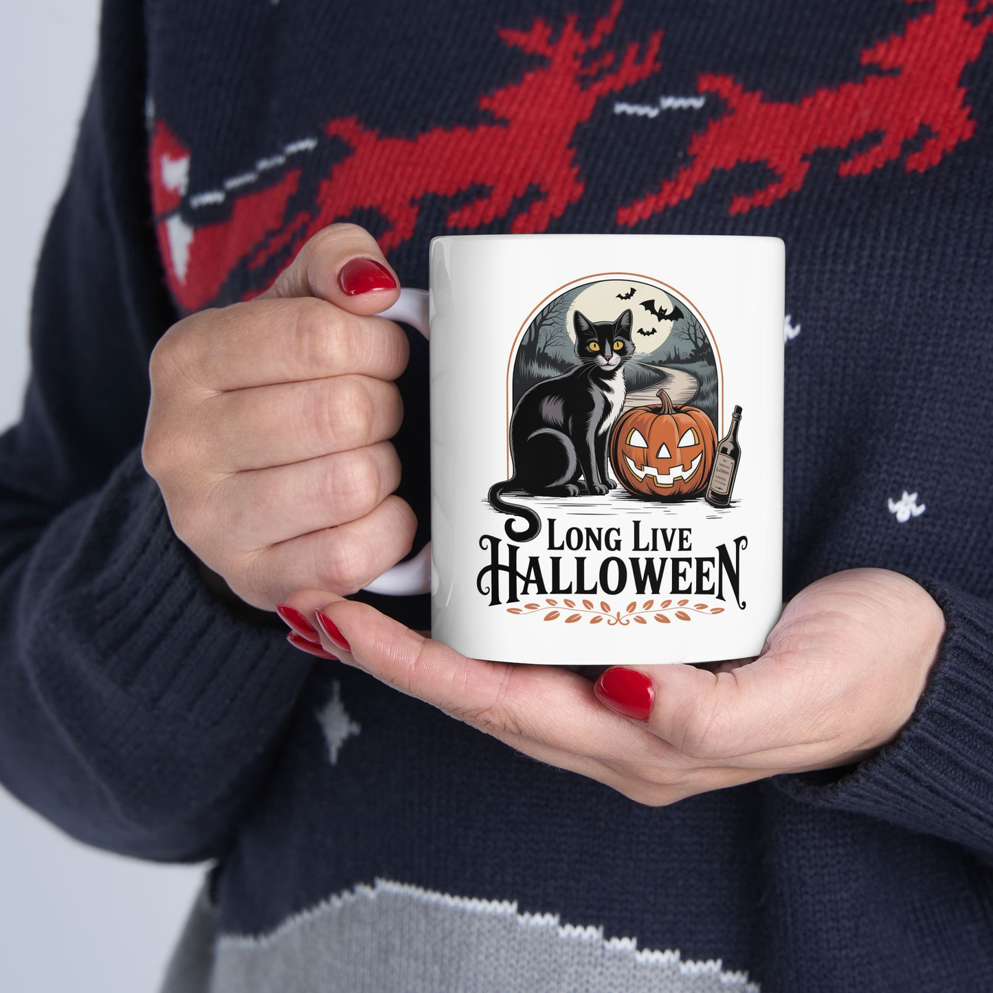 Halloween Cat Mug - 11oz&15oz