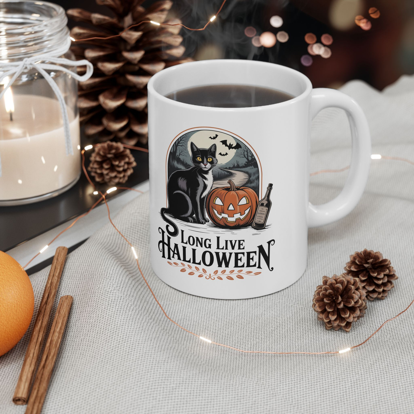 Halloween Cat Mug - 11oz&15oz