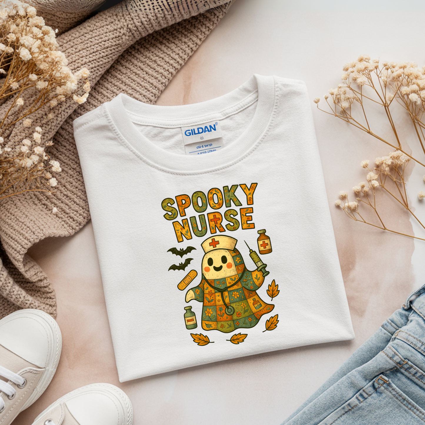 Spooky Nurse Halloween T-Shirt