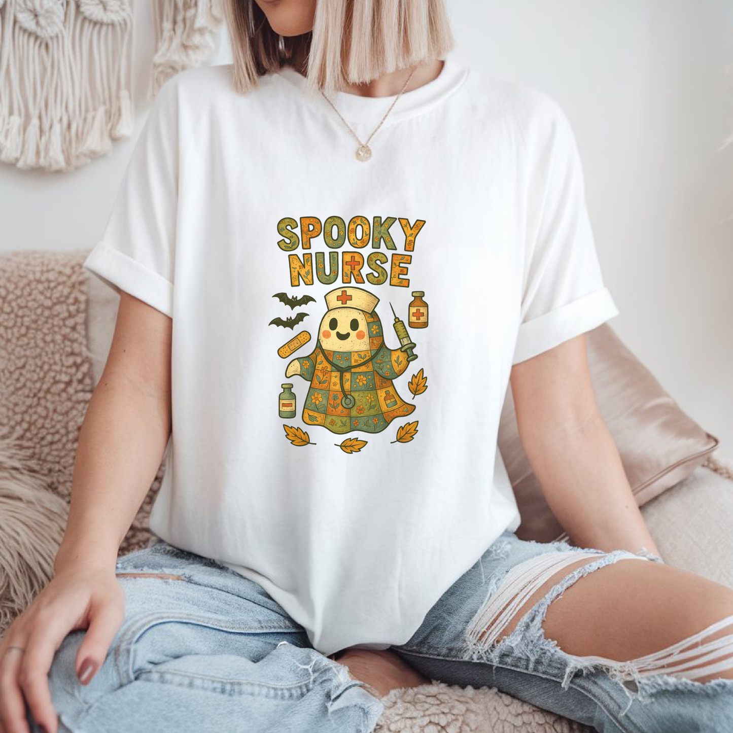 Spooky Nurse Halloween T-Shirt