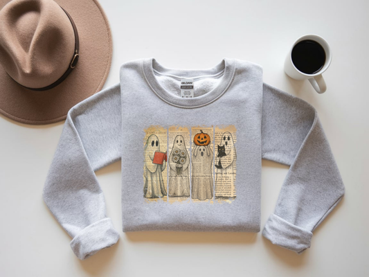 Vintage Ghost Halloween Sweatshirt