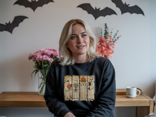 Vintage Ghost Halloween Sweatshirt