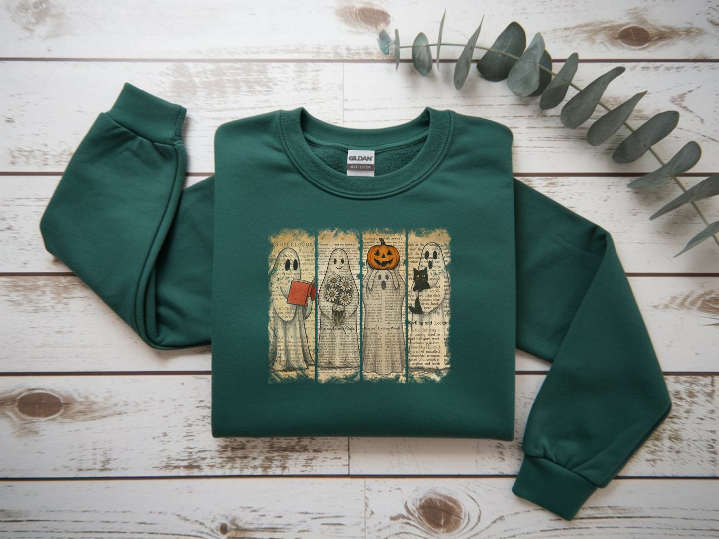 Vintage Ghost Halloween Sweatshirt